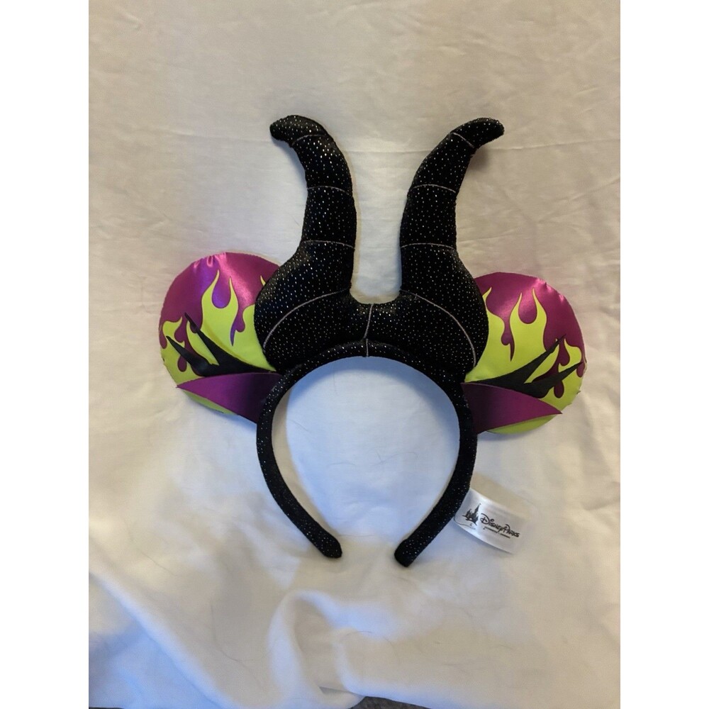 Disney Maleficent Horns Mickey Mouse Ears Headband Black Purple Green